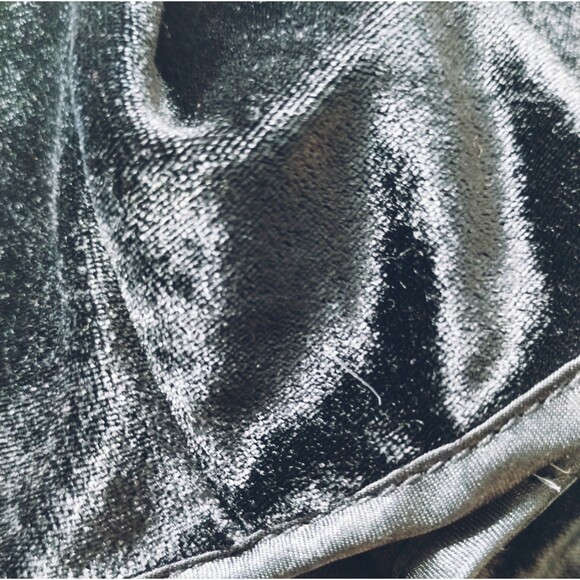 Black Velvet Cami Size L Spaghetti Straps Sexy Cute Goth Victorian Castle Core - Picture 4 of 7